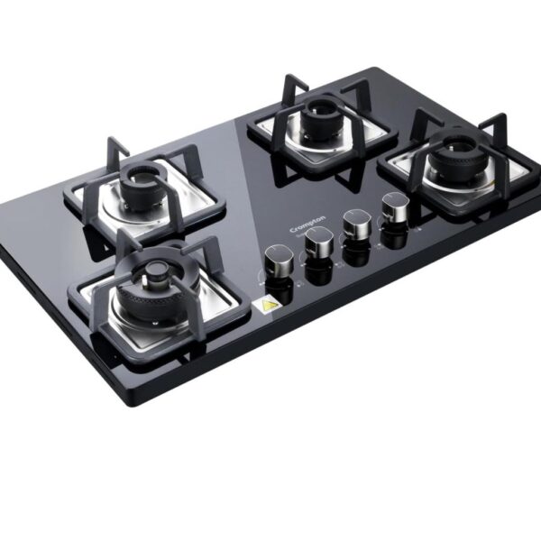 Crompton Superslim Hb TAB Super Slim 78 cm 4Br MBLK Tablet Hob With Toughened Glass (Tempered Glass, 4 Burner, Midnight Black)